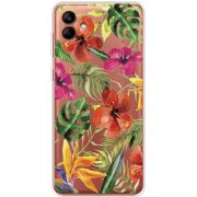 Прозрачный чехол BoxFace Samsung Galaxy A04 (A045) Tropical Flowers