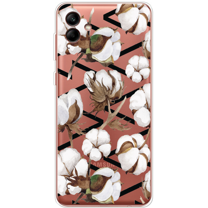 Прозрачный чехол BoxFace Samsung Galaxy A04 (A045) Cotton flowers