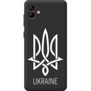 Черный чехол BoxFace Samsung Galaxy A04 (A045) Тризуб монограмма ukraine