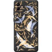 Черный чехол BoxFace Samsung Galaxy A04 (A045) Ластівки