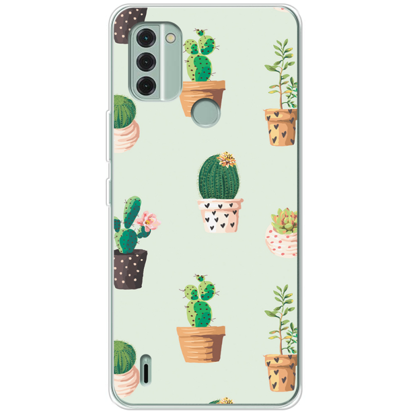 Чехол BoxFace Nokia C31 L-green Cacti