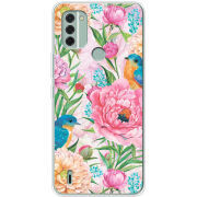 Чехол BoxFace Nokia C31 Birds in Flowers