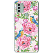 Чехол BoxFace Nokia C31 Birds and Flowers