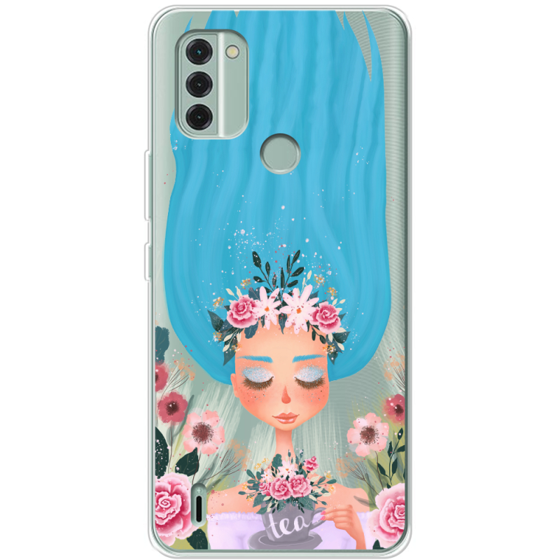 Прозрачный чехол BoxFace Nokia C31 Blue Hair