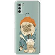 Прозрачный чехол BoxFace Nokia C31 Dog Coffeeman