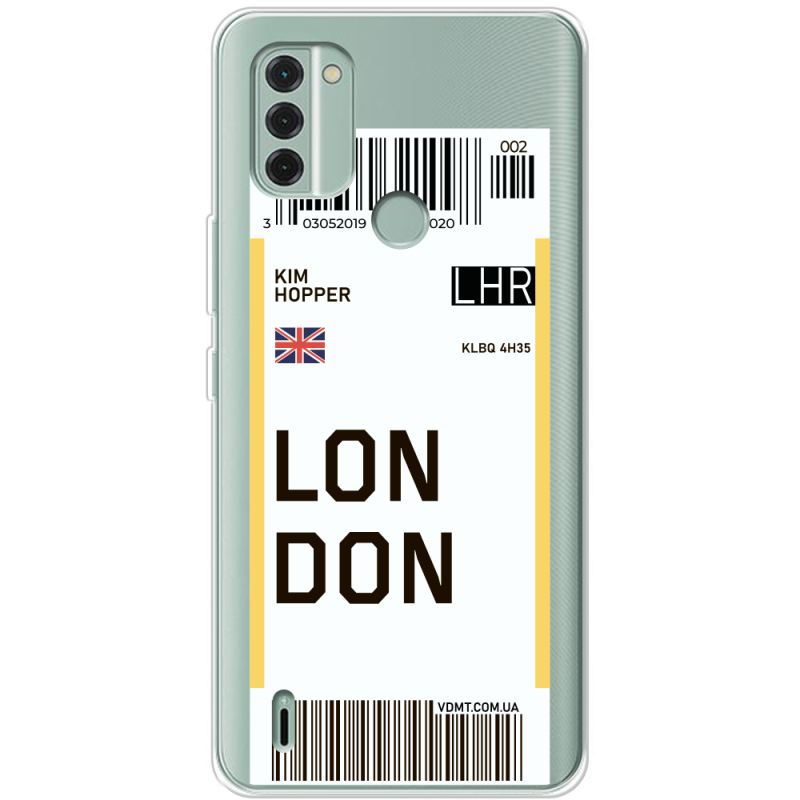 Прозрачный чехол BoxFace Nokia C31 Ticket London