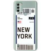 Прозрачный чехол BoxFace Nokia C31 Ticket New York
