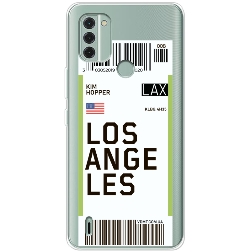 Прозрачный чехол BoxFace Nokia C31 Ticket Los Angeles