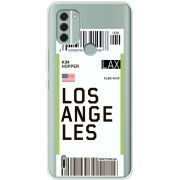 Прозрачный чехол BoxFace Nokia C31 Ticket Los Angeles