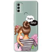 Прозрачный чехол BoxFace Nokia C31 Super Mama and Daughter