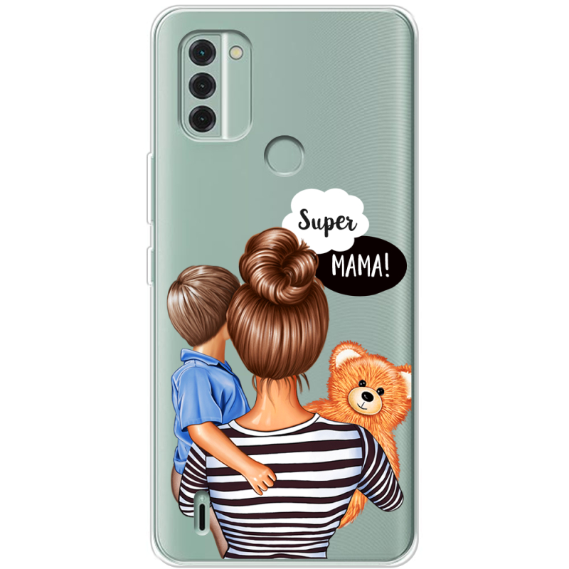 Прозрачный чехол BoxFace Nokia C31 Super Mama and Son