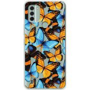 Прозрачный чехол BoxFace Nokia C31 Butterfly Morpho