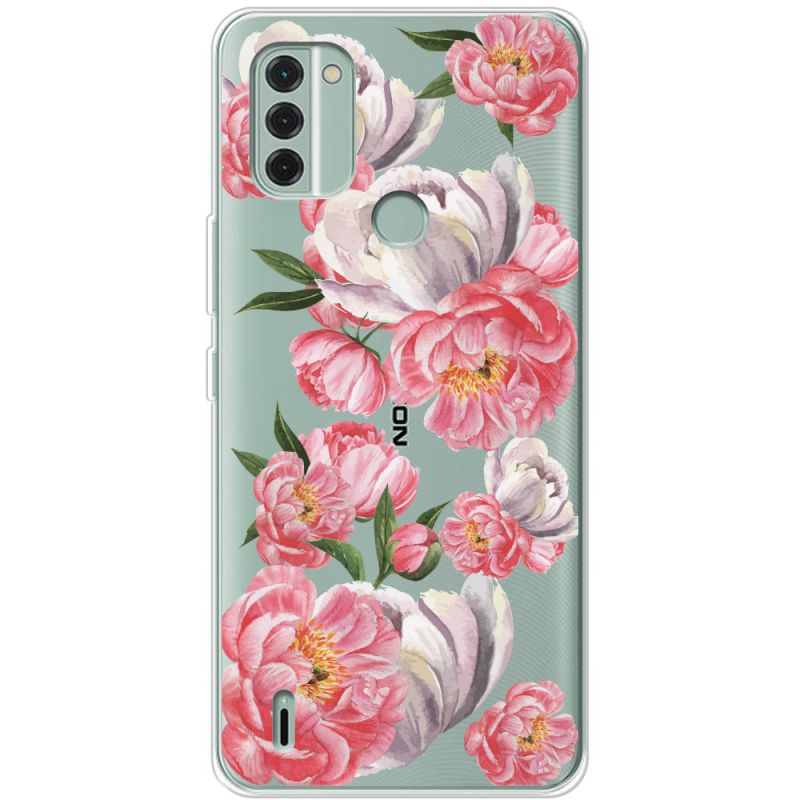 Прозрачный чехол BoxFace Nokia C31 Peony Watercolor Style