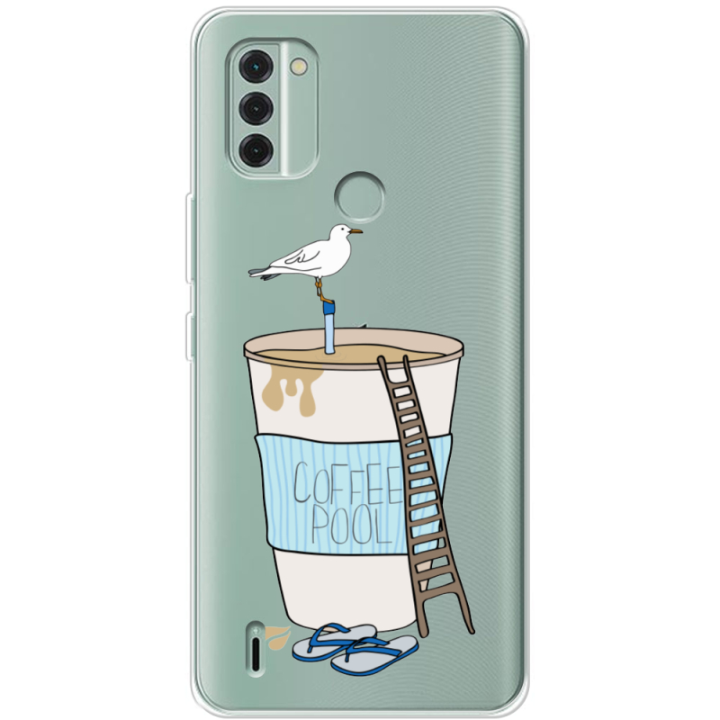 Прозрачный чехол BoxFace Nokia C31 Segull in Cofee Pool