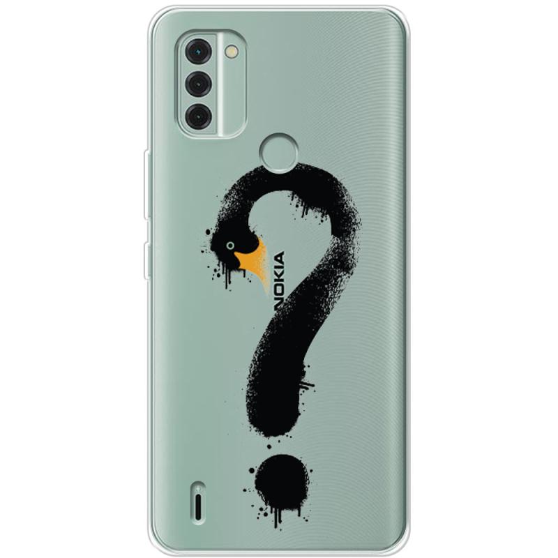 Прозрачный чехол BoxFace Nokia C31 Swan question