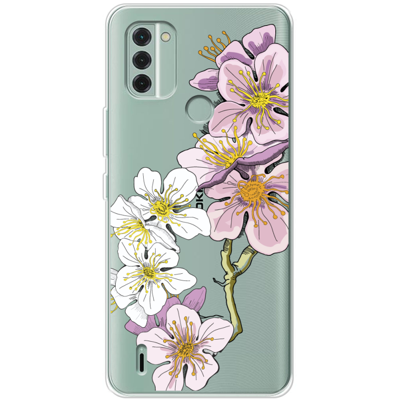 Прозрачный чехол BoxFace Nokia C31 Cherry Blossom