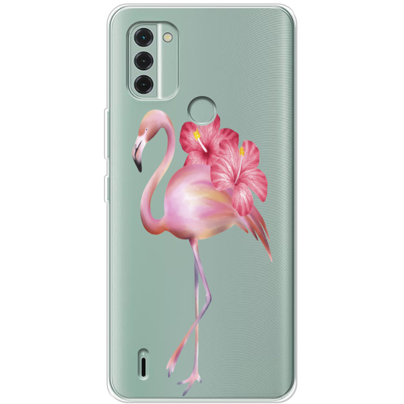 Прозрачный чехол BoxFace Nokia C31 Floral Flamingo