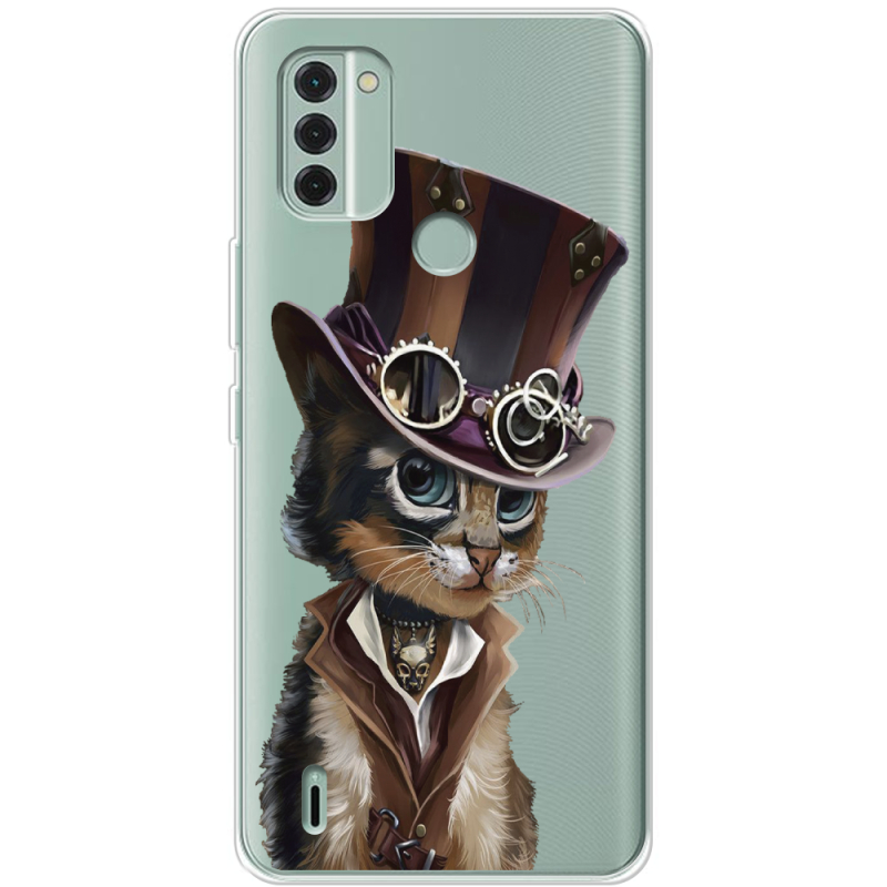 Прозрачный чехол BoxFace Nokia C31 Steampunk Cat