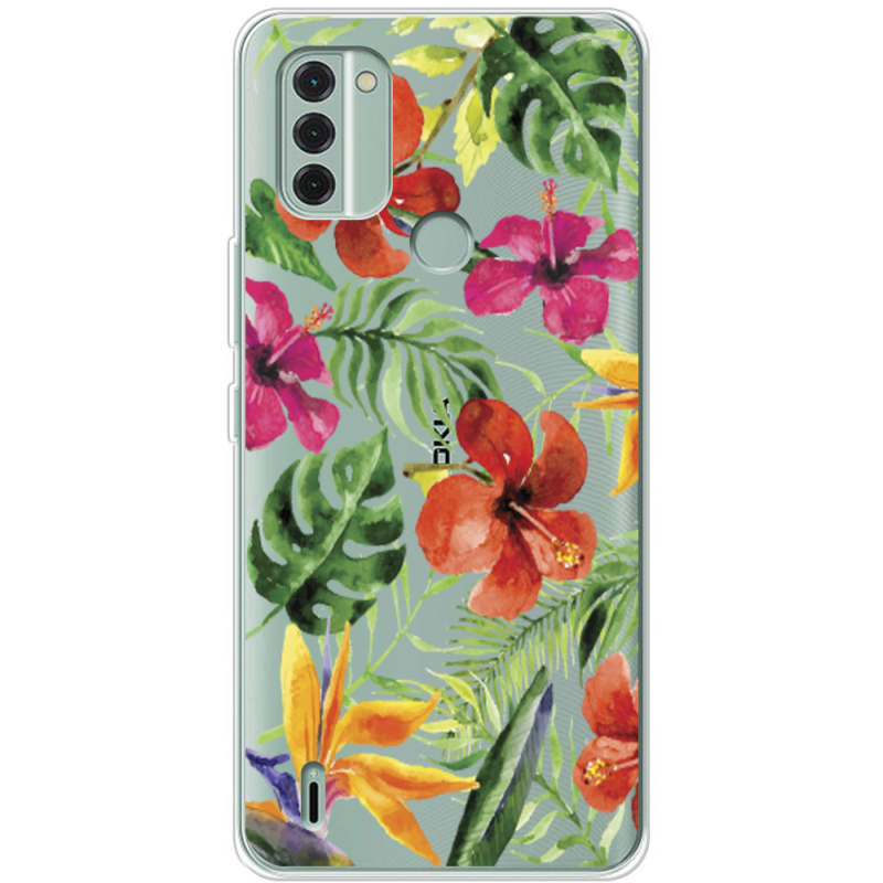 Прозрачный чехол BoxFace Nokia C31 Tropical Flowers