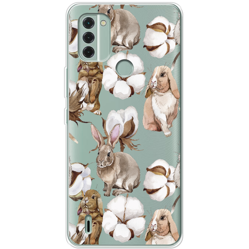 Прозрачный чехол BoxFace Nokia C31 Cotton and Rabbits