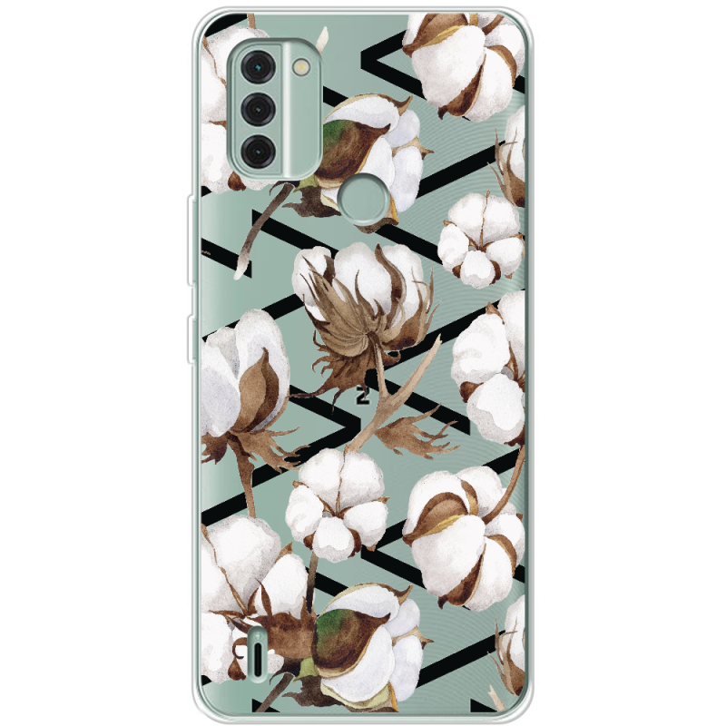 Прозрачный чехол BoxFace Nokia C31 Cotton flowers