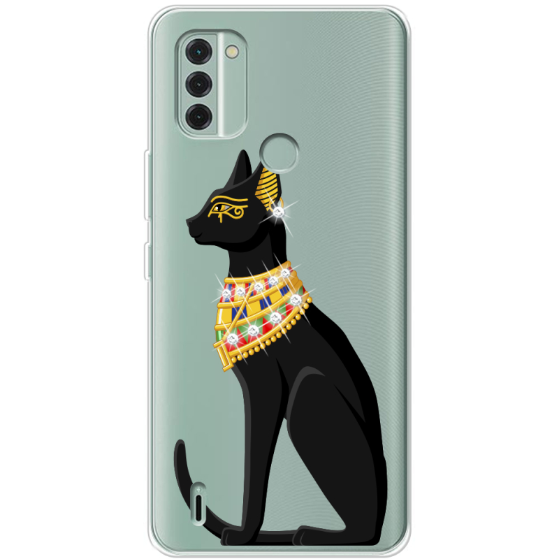 Чехол со стразами Nokia C31 Egipet Cat