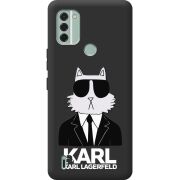 Черный чехол BoxFace Nokia C31 Cat in Black