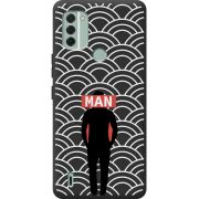 Черный чехол BoxFace Nokia C31 Man Pattern