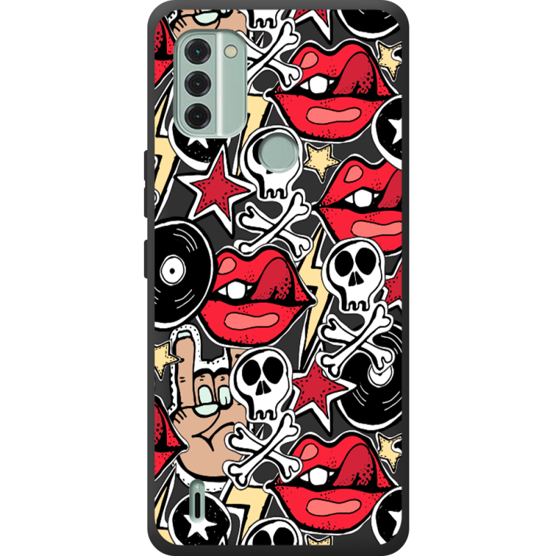 Черный чехол BoxFace Nokia C31 Rock Graffiti