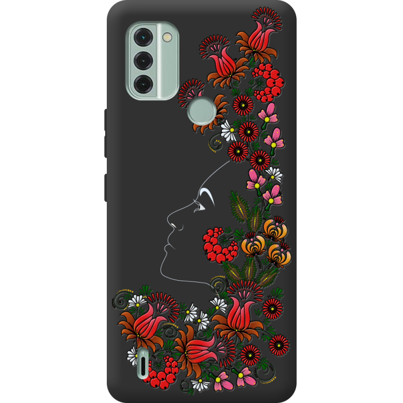 Черный чехол BoxFace Nokia C31 3D Ukrainian Muse