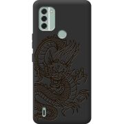 Черный чехол BoxFace Nokia C31 Chinese Dragon