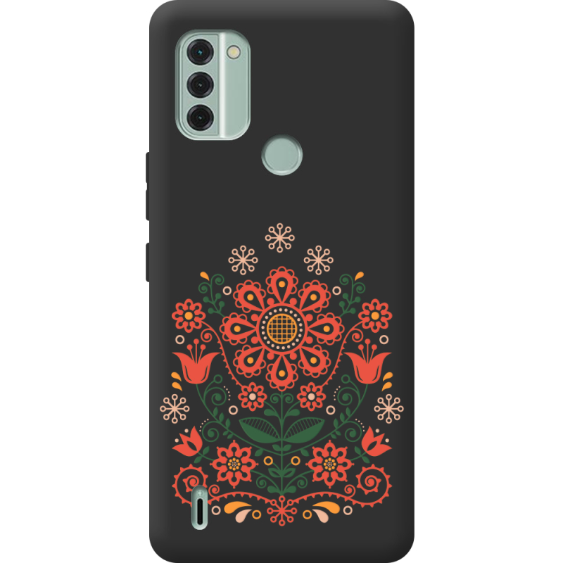 Черный чехол BoxFace Nokia C31 Ukrainian Ornament