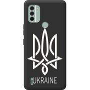 Черный чехол BoxFace Nokia C31 Тризуб монограмма ukraine