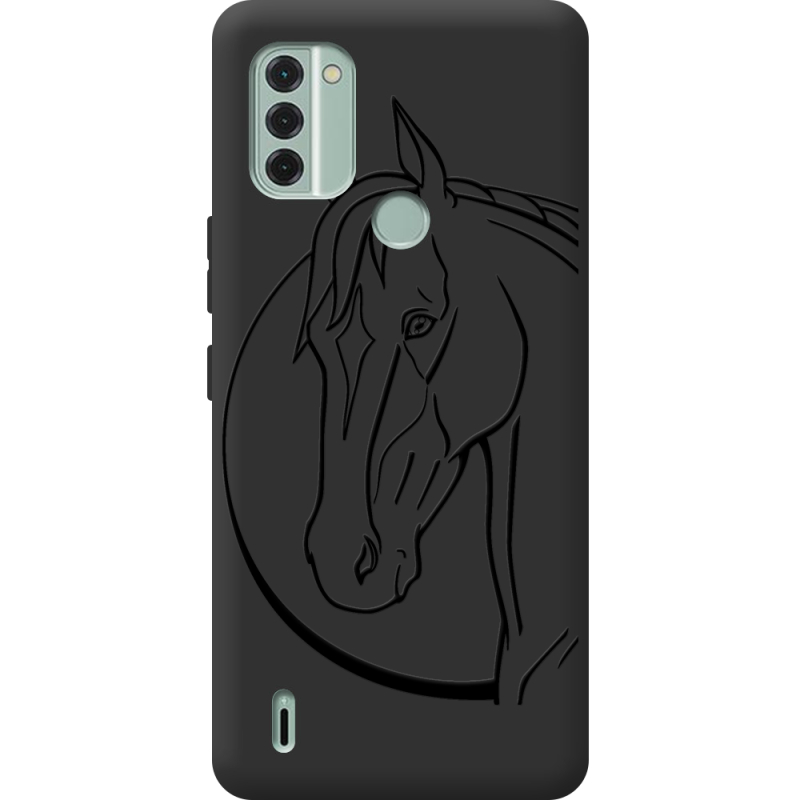 Черный чехол BoxFace Nokia C31 Horse