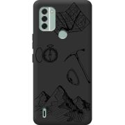 Черный чехол BoxFace Nokia C31 Mountains