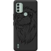 Черный чехол BoxFace Nokia C31 Lion