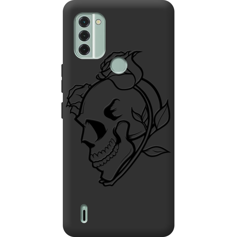 Черный чехол BoxFace Nokia C31 Skull and Roses