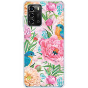 Чехол BoxFace ZTE Blade A72 Birds in Flowers