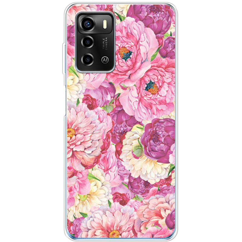 Чехол BoxFace ZTE Blade A72 Pink Peonies