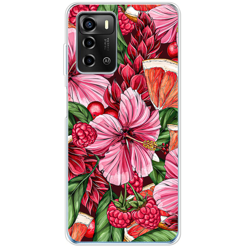 Чехол BoxFace ZTE Blade A72 Tropical Flowers