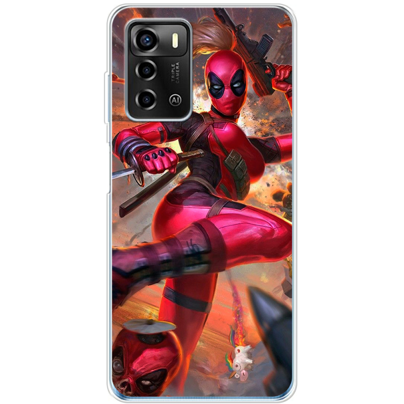 Чехол BoxFace ZTE Blade A72 Woman Deadpool