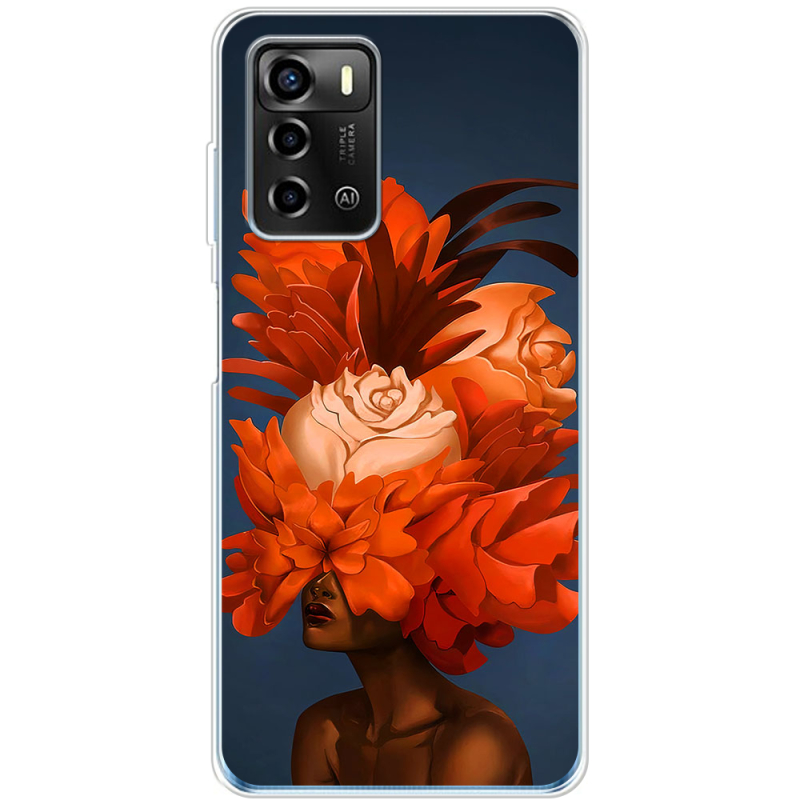 Чехол BoxFace ZTE Blade A72 Exquisite Orange Flowers