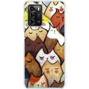 Чехол BoxFace ZTE Blade A72 Sleepy Cats