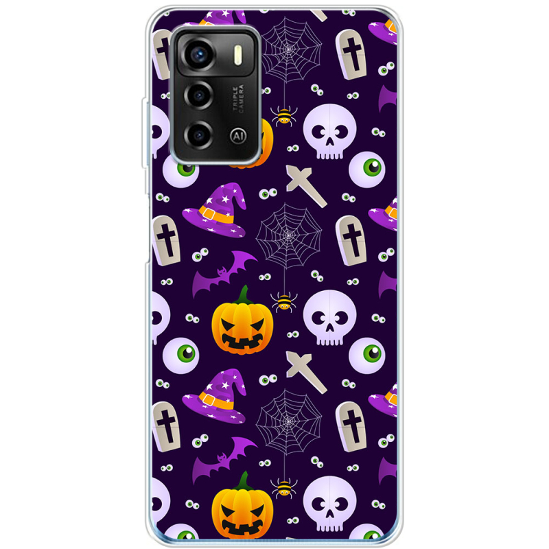 Чехол BoxFace ZTE Blade A72 Halloween Purple Mood