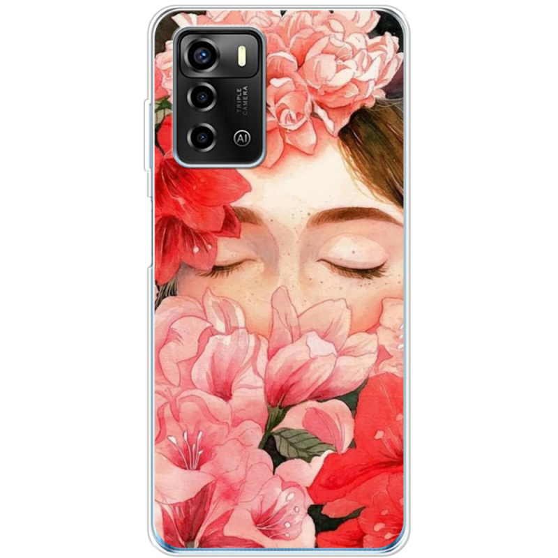 Чехол BoxFace ZTE Blade A72 Girl in Flowers