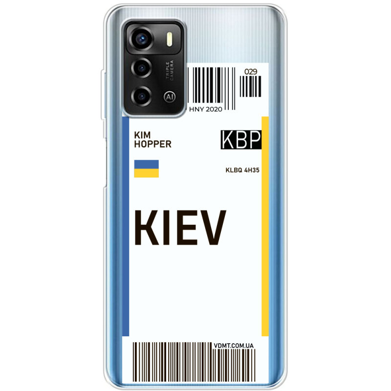 Прозрачный чехол BoxFace ZTE Blade A72 Ticket Kiev