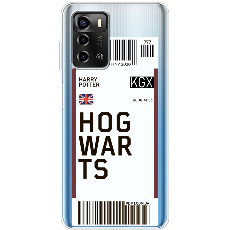 Прозрачный чехол BoxFace ZTE Blade A72 Ticket Hogwarts