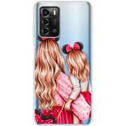 Прозрачный чехол BoxFace ZTE Blade A72 Mouse Girls