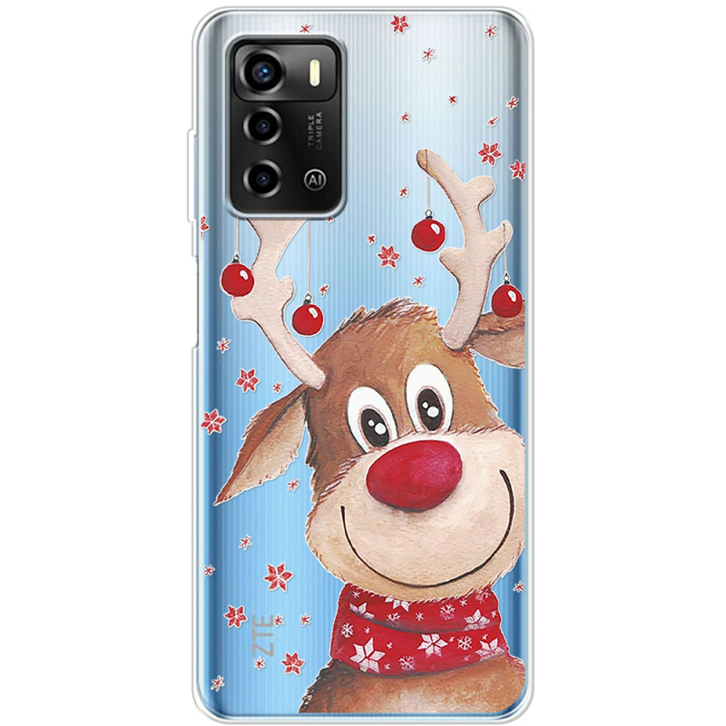 Прозрачный чехол BoxFace ZTE Blade A72 Winter Deer