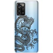 Прозрачный чехол BoxFace ZTE Blade A72 Chinese Dragon